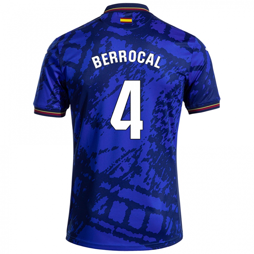 Kinder Juan Berrocal #4 Dunkleres Blau Heimtrikot Trikot 2024/25 T-Shirt