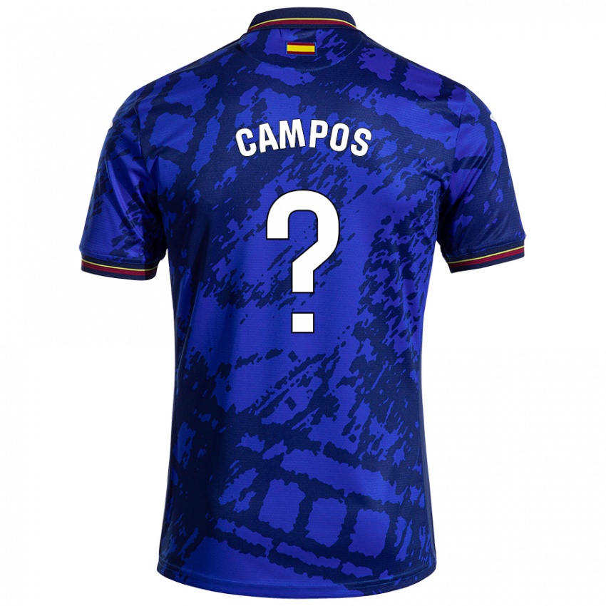 Kinder Álex Campos #0 Dunkleres Blau Heimtrikot Trikot 2024/25 T-Shirt