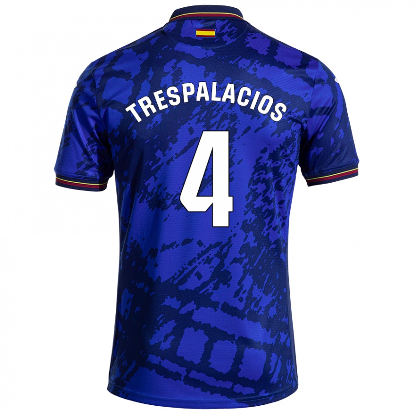 Kinder Adrián Trespalacios #4 Dunkleres Blau Heimtrikot Trikot 2024/25 T-Shirt