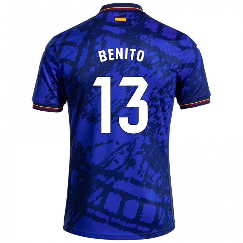 Kinder Jorge Benito #13 Dunkleres Blau Heimtrikot Trikot 2024/25 T-Shirt