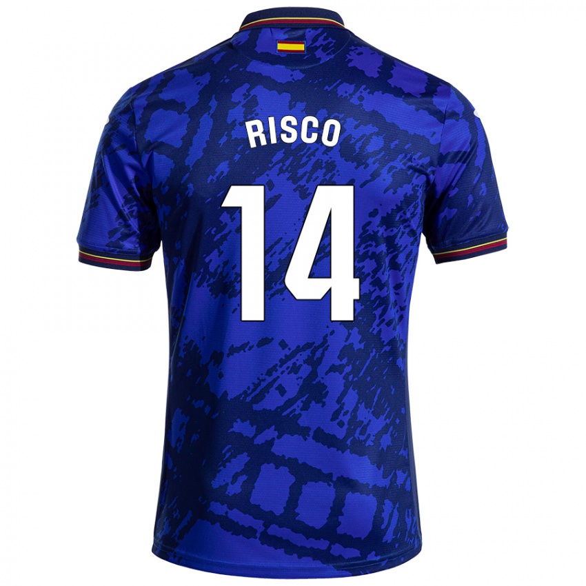 Kinder Alberto Risco #14 Dunkleres Blau Heimtrikot Trikot 2024/25 T-Shirt