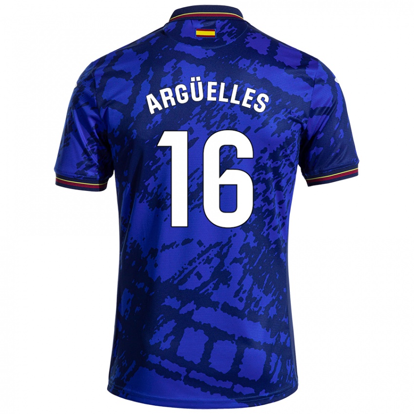 Kinder David Argüelles #16 Dunkleres Blau Heimtrikot Trikot 2024/25 T-Shirt