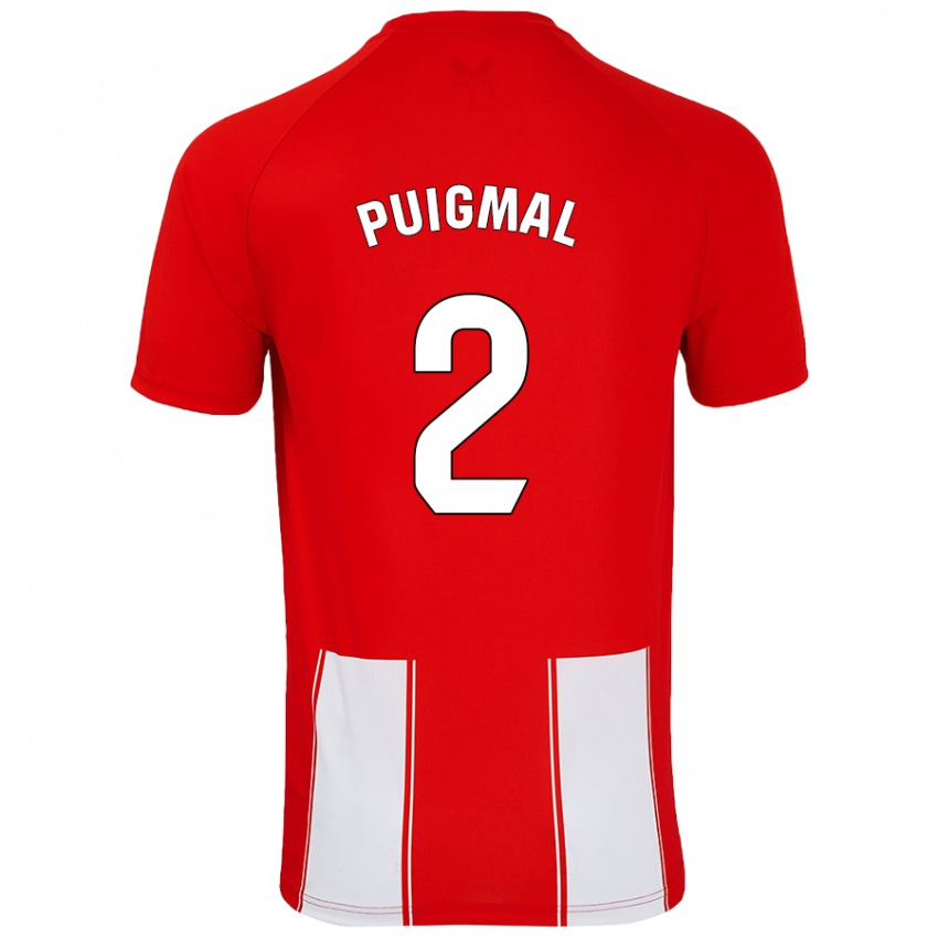 Kinder Arnau Puigmal #2 Rot Weiß Heimtrikot Trikot 2024/25 T-Shirt