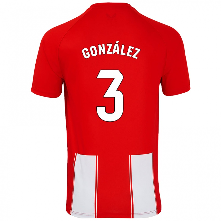 Kinder Edgar González #3 Rot Weiß Heimtrikot Trikot 2024/25 T-Shirt