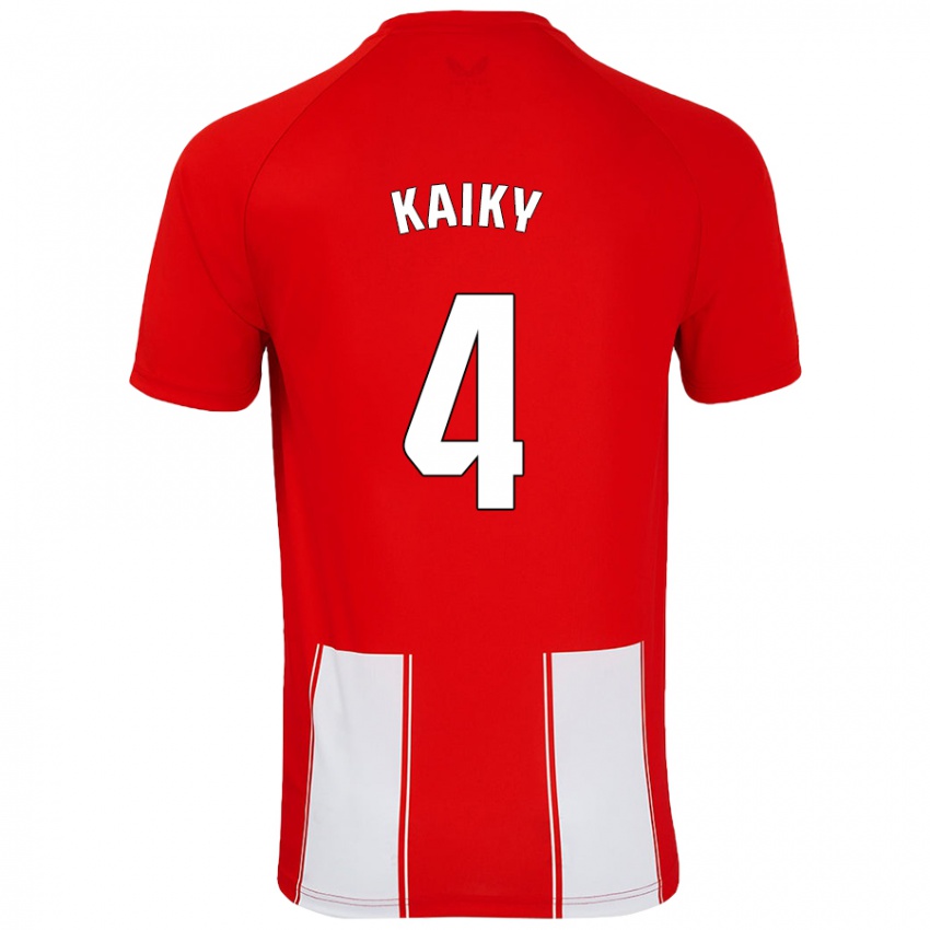 Kinder Kaiky #4 Rot Weiß Heimtrikot Trikot 2024/25 T-Shirt