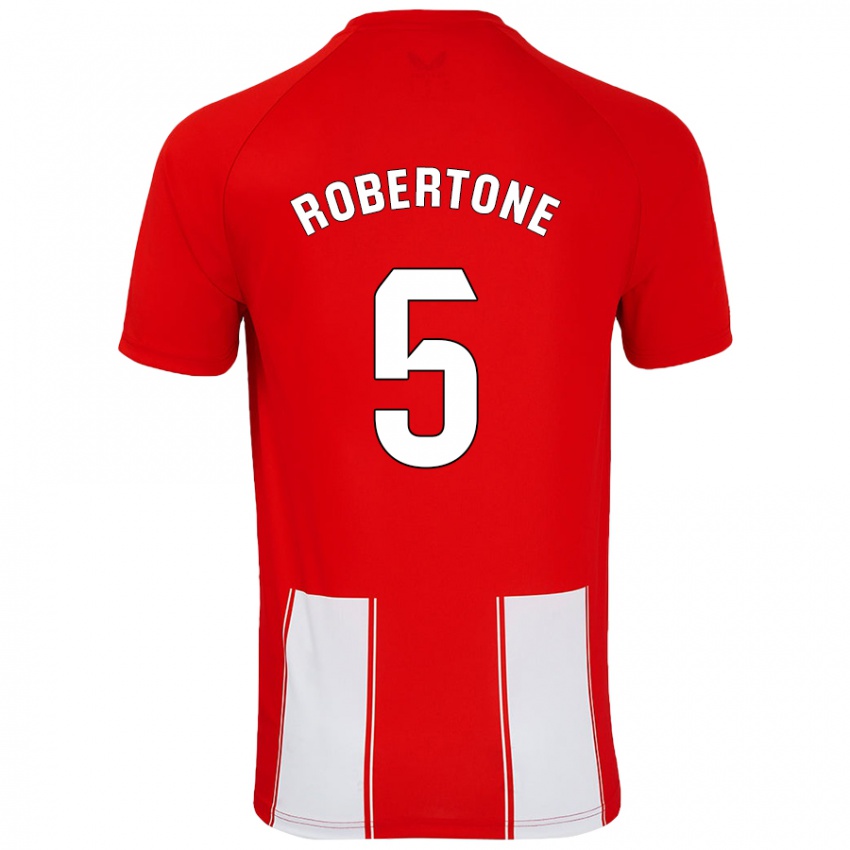 Kinder Lucas Robertone #5 Rot Weiß Heimtrikot Trikot 2024/25 T-Shirt