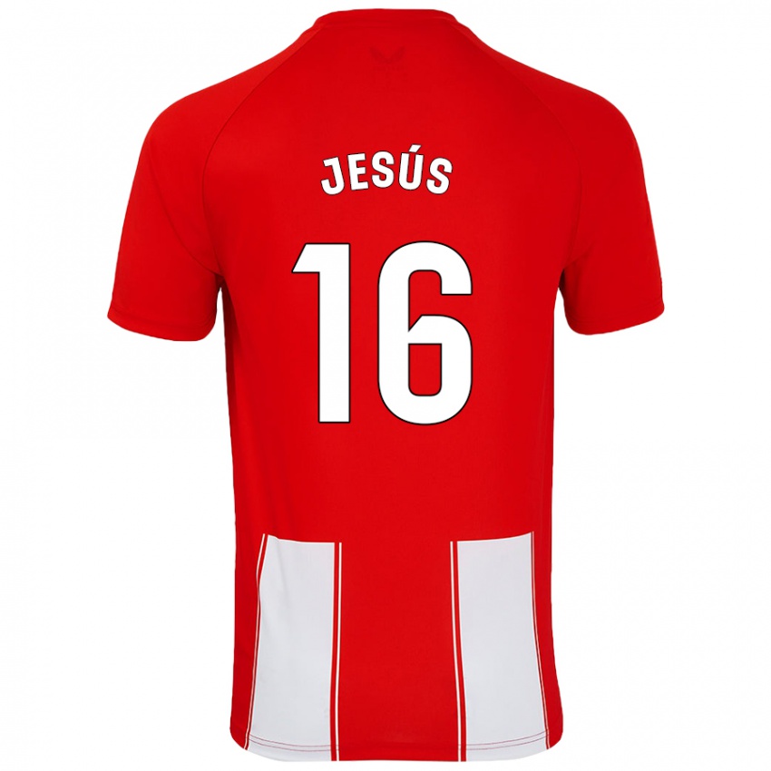 Kinder Antonio Jesús #16 Rot Weiß Heimtrikot Trikot 2024/25 T-Shirt