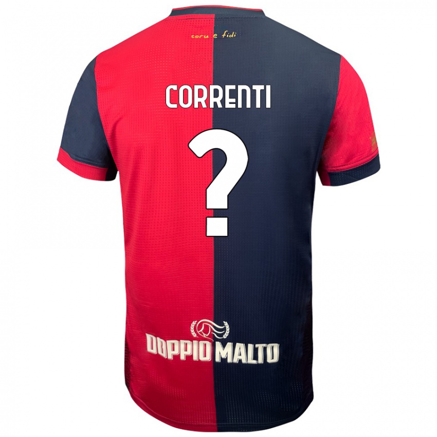 Kinder Gabriele Correnti #0 Rot Dunkleres Blau Heimtrikot Trikot 2024/25 T-Shirt