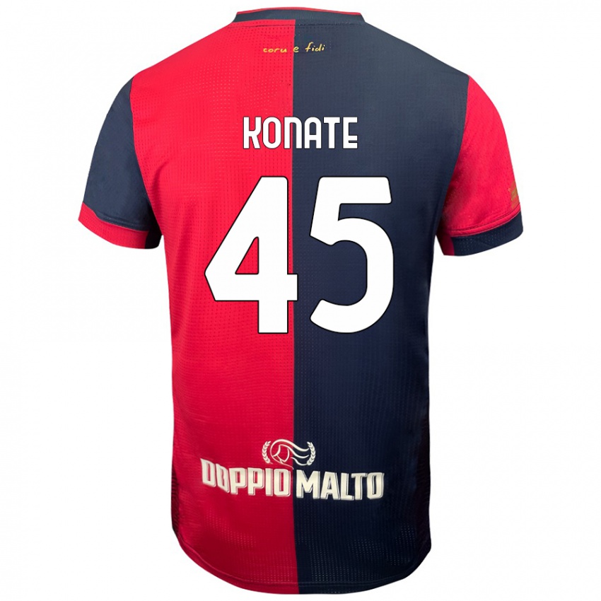 Kinder Ismael Konate #45 Rot Dunkleres Blau Heimtrikot Trikot 2024/25 T-Shirt