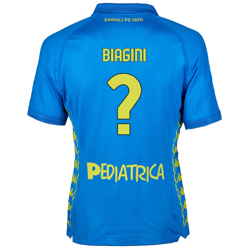 Kinder Valerio Biagini #0 Blau Heimtrikot Trikot 2024/25 T-Shirt