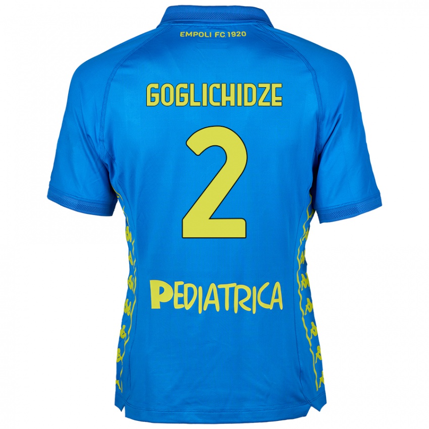 Kinder Saba Goglichidze #2 Blau Heimtrikot Trikot 2024/25 T-Shirt