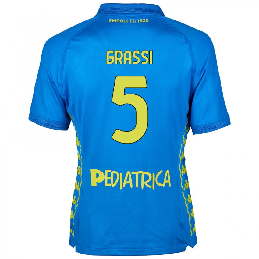 Kinder Alberto Grassi #5 Blau Heimtrikot Trikot 2024/25 T-Shirt