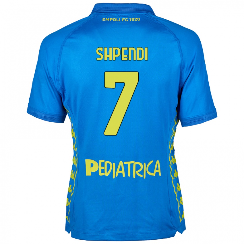 Kinder Stiven Shpendi #7 Blau Heimtrikot Trikot 2024/25 T-Shirt