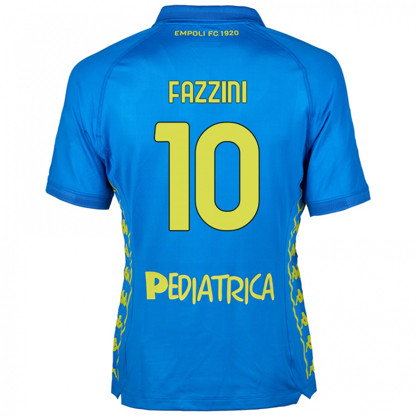 Kinder Jacopo Fazzini #10 Blau Heimtrikot Trikot 2024/25 T-Shirt