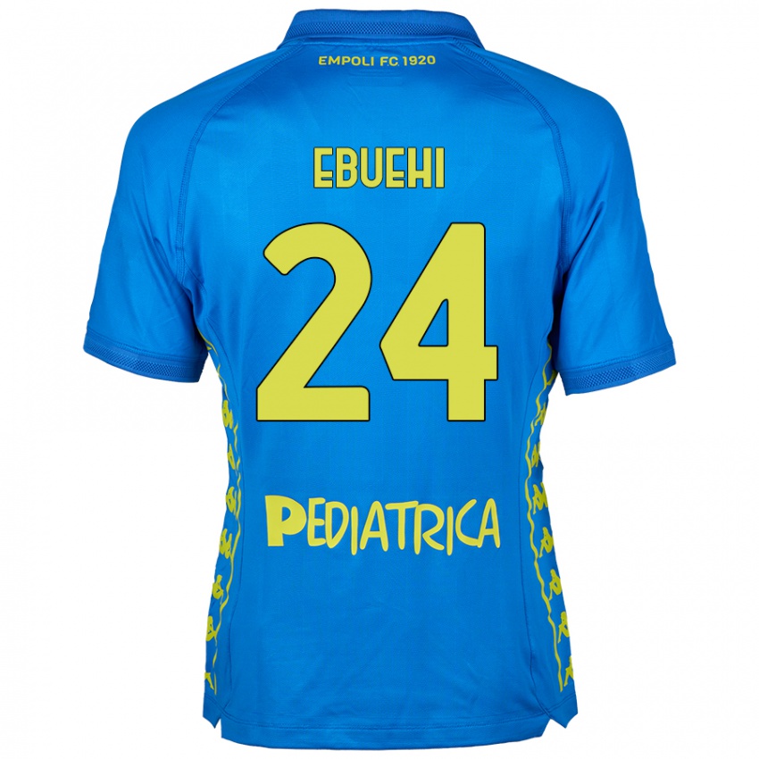 Kinder Tyronne Ebuehi #24 Blau Heimtrikot Trikot 2024/25 T-Shirt