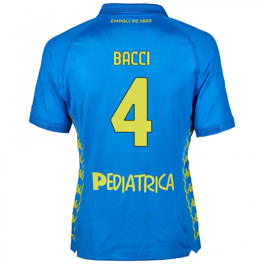 Kinder Jacopo Bacci #4 Blau Heimtrikot Trikot 2024/25 T-Shirt