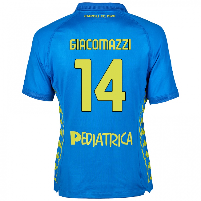 Kinder Sebastián Giacomazzi #14 Blau Heimtrikot Trikot 2024/25 T-Shirt