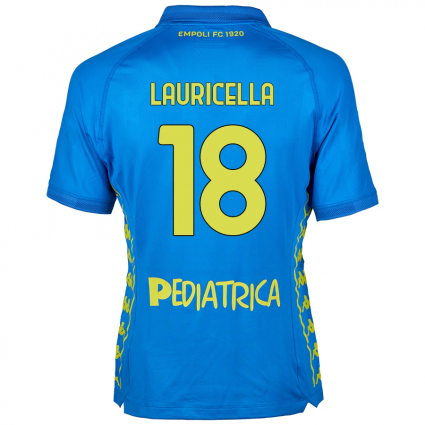 Kinder Giovanni Lauricella #18 Blau Heimtrikot Trikot 2024/25 T-Shirt