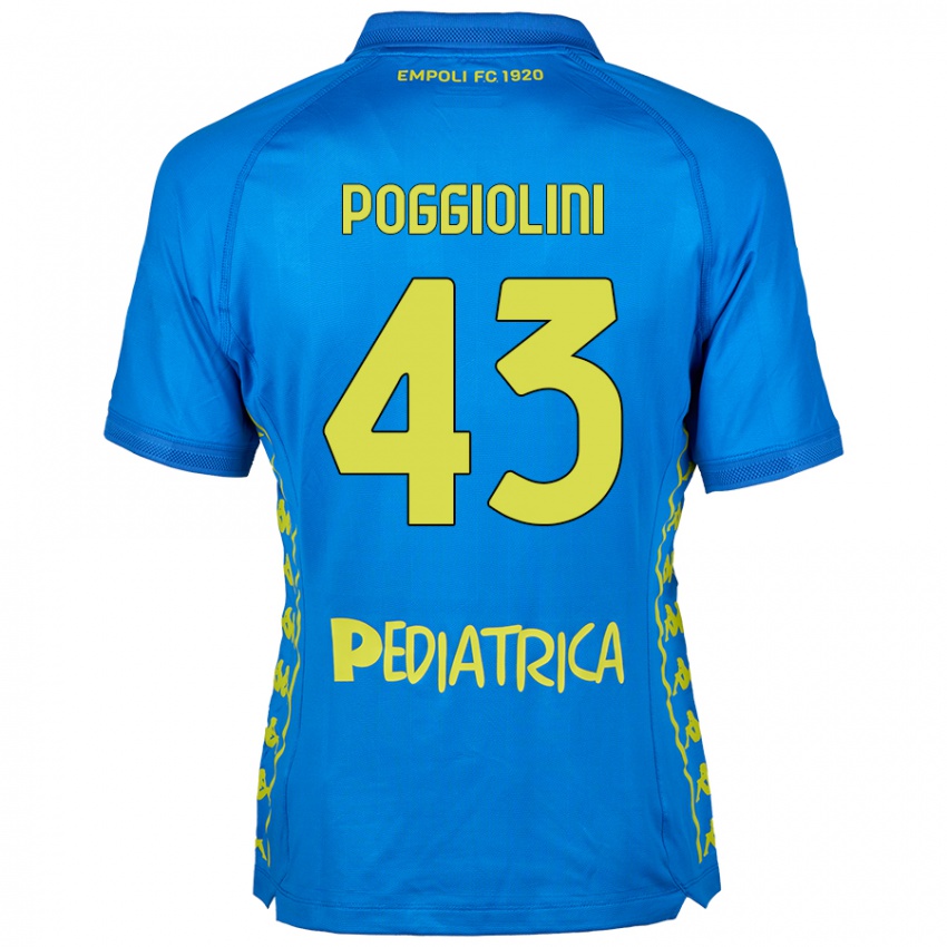 Kinder Duccio Poggiolini #43 Blau Heimtrikot Trikot 2024/25 T-Shirt