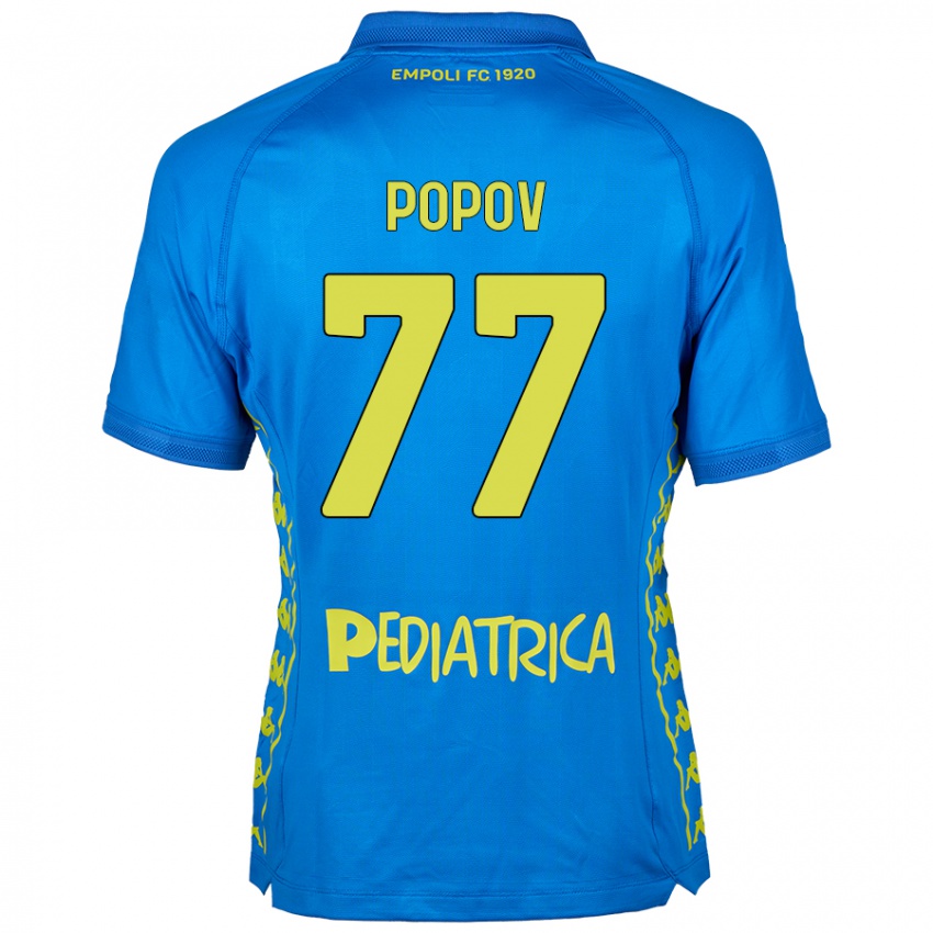 Kinder Bogdan Popov #77 Blau Heimtrikot Trikot 2024/25 T-Shirt