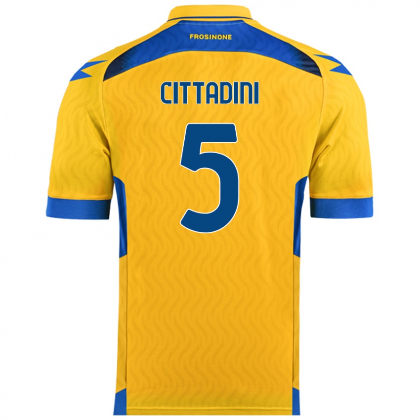 Kinder Giorgio Cittadini #5 Gelb Heimtrikot Trikot 2024/25 T-Shirt