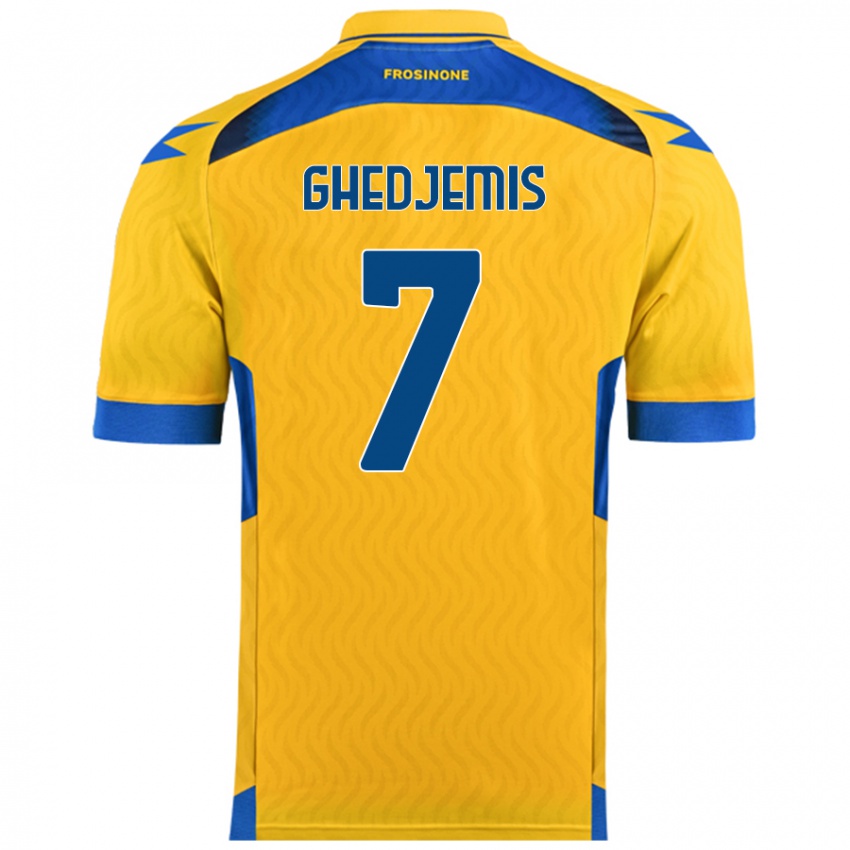 Kinder Farès Ghedjemis #7 Gelb Heimtrikot Trikot 2024/25 T-Shirt