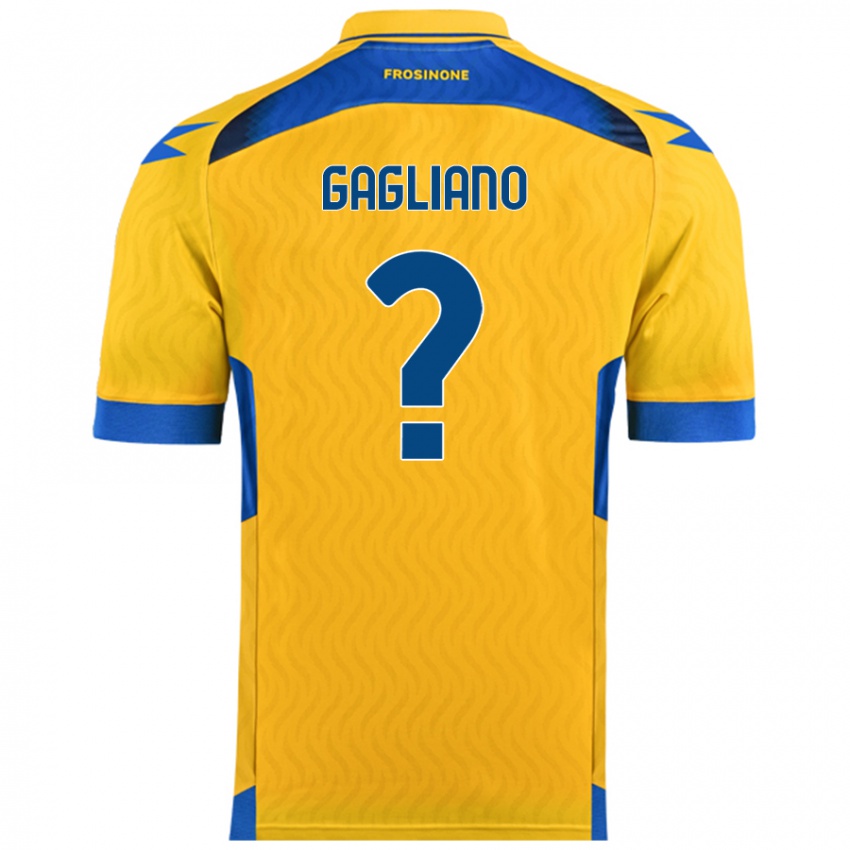 Kinder Mattia Gagliano #0 Gelb Heimtrikot Trikot 2024/25 T-Shirt