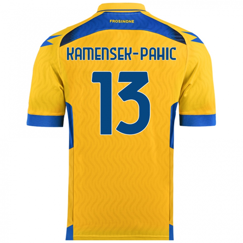 Kinder Matjaz Kamensek-Pahic #13 Gelb Heimtrikot Trikot 2024/25 T-Shirt