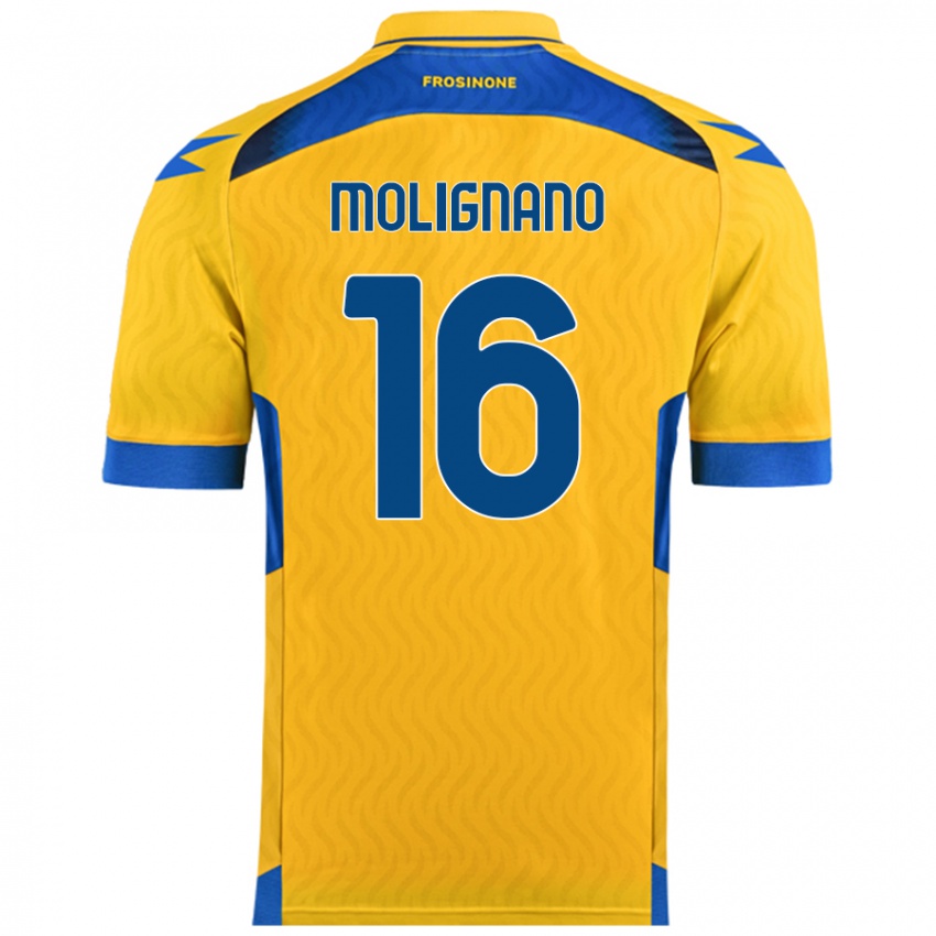 Kinder Gaetano Molignano #16 Gelb Heimtrikot Trikot 2024/25 T-Shirt