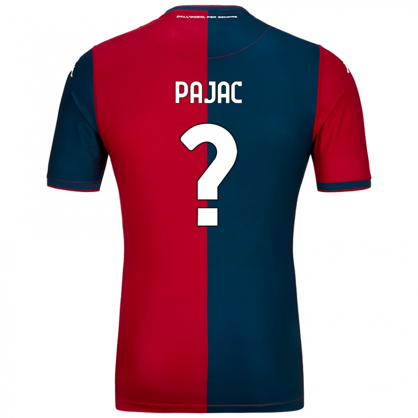 Kinder Marko Pajac #0 Rot Dunkelblau Heimtrikot Trikot 2024/25 T-Shirt