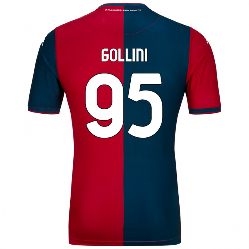 Kinder Pierluigi Gollini #95 Rot Dunkelblau Heimtrikot Trikot 2024/25 T-Shirt