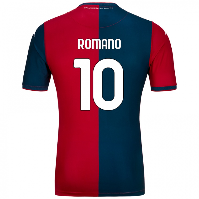 Kinder Marco Romano #10 Rot Dunkelblau Heimtrikot Trikot 2024/25 T-Shirt