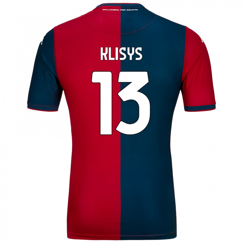 Kinder Lukas Klisys #13 Rot Dunkelblau Heimtrikot Trikot 2024/25 T-Shirt