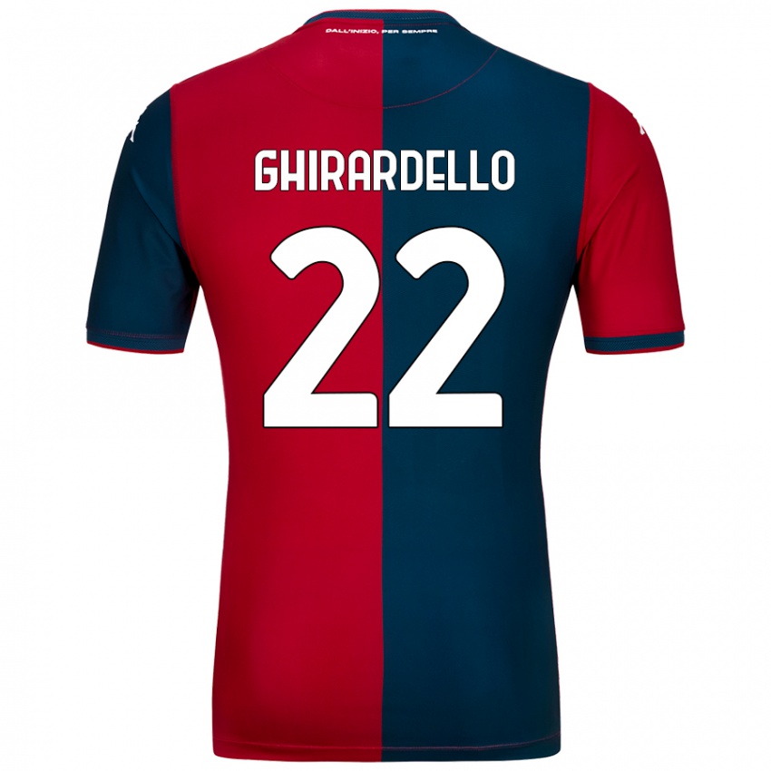 Kinder Tommaso Ghirardello #22 Rot Dunkelblau Heimtrikot Trikot 2024/25 T-Shirt