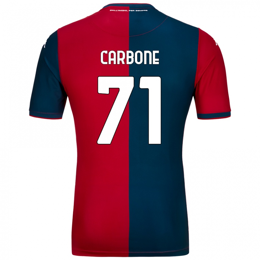 Kinder Filippo Carbone #71 Rot Dunkelblau Heimtrikot Trikot 2024/25 T-Shirt