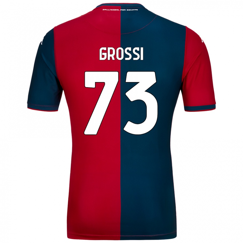 Kinder Jacopo Grossi #73 Rot Dunkelblau Heimtrikot Trikot 2024/25 T-Shirt