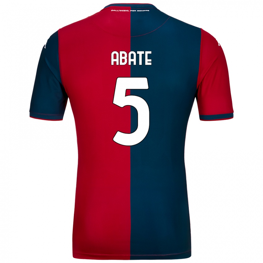 Kinder Giada Abate #5 Rot Dunkelblau Heimtrikot Trikot 2024/25 T-Shirt