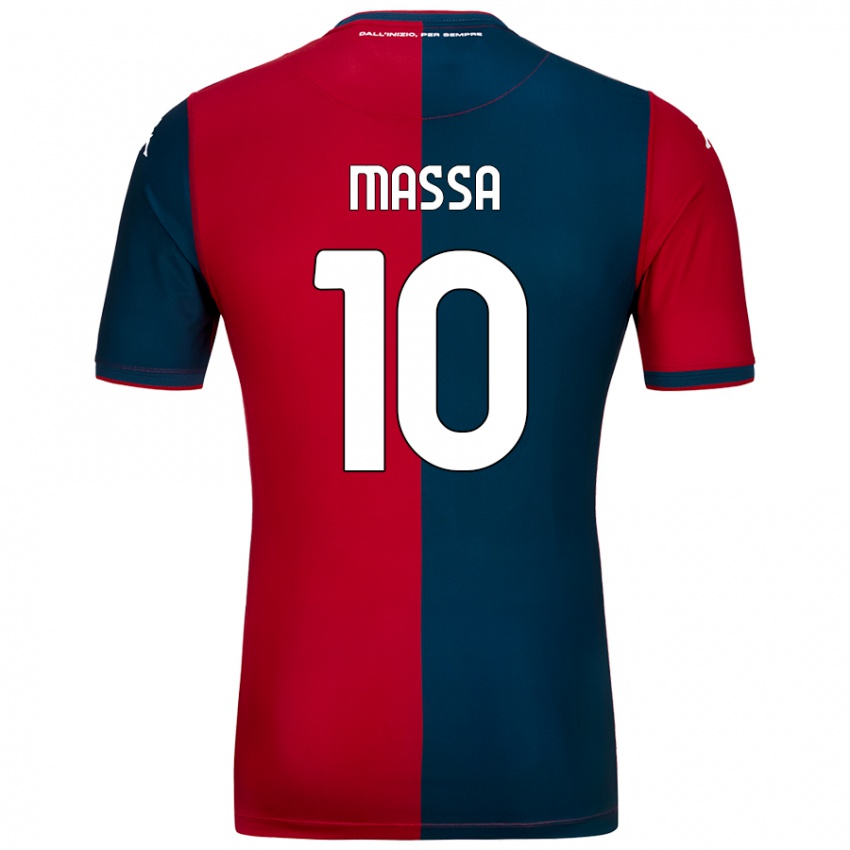 Kinder Alessandra Massa #10 Rot Dunkelblau Heimtrikot Trikot 2024/25 T-Shirt