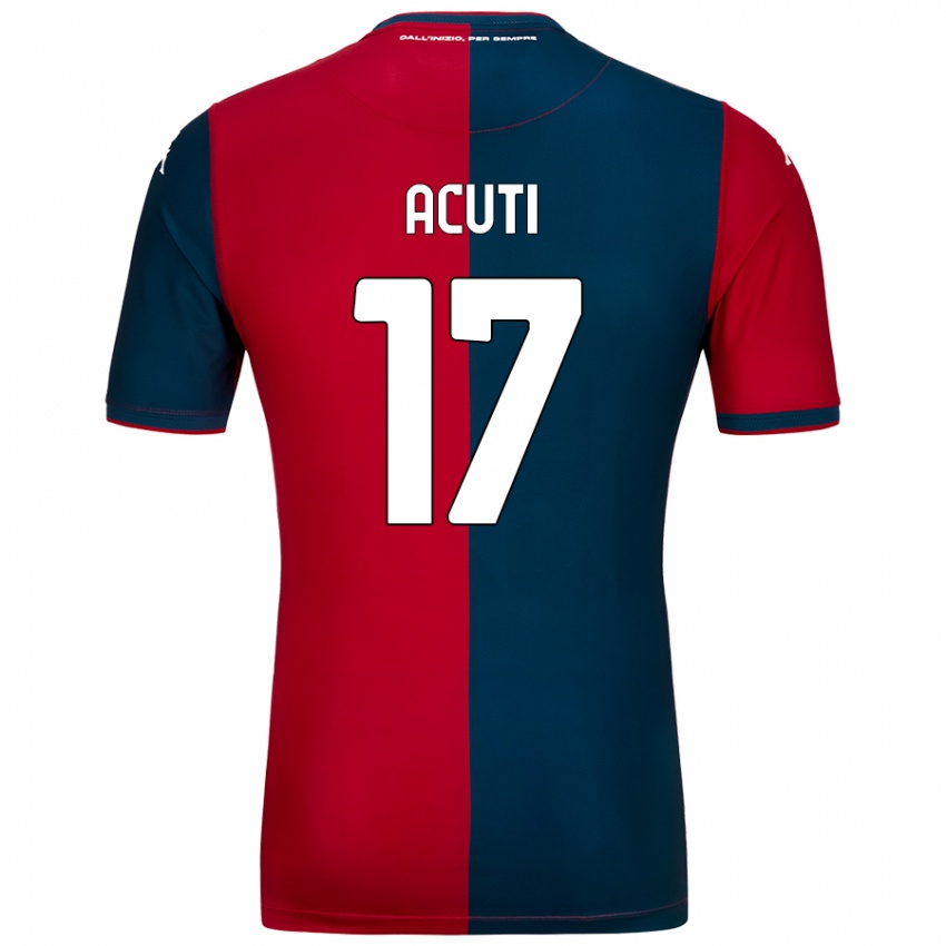 Kinder Arianna Acuti #17 Rot Dunkelblau Heimtrikot Trikot 2024/25 T-Shirt