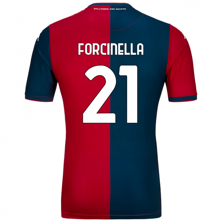 Kinder Camilla Forcinella #21 Rot Dunkelblau Heimtrikot Trikot 2024/25 T-Shirt