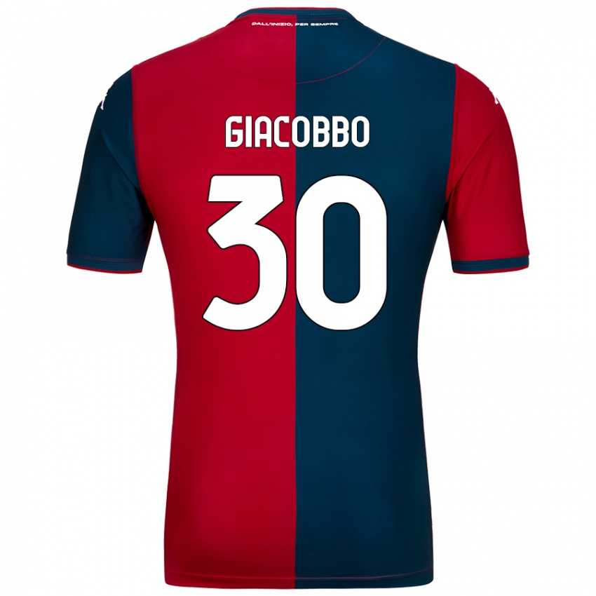 Kinder Giulia Giacobbo #30 Rot Dunkelblau Heimtrikot Trikot 2024/25 T-Shirt