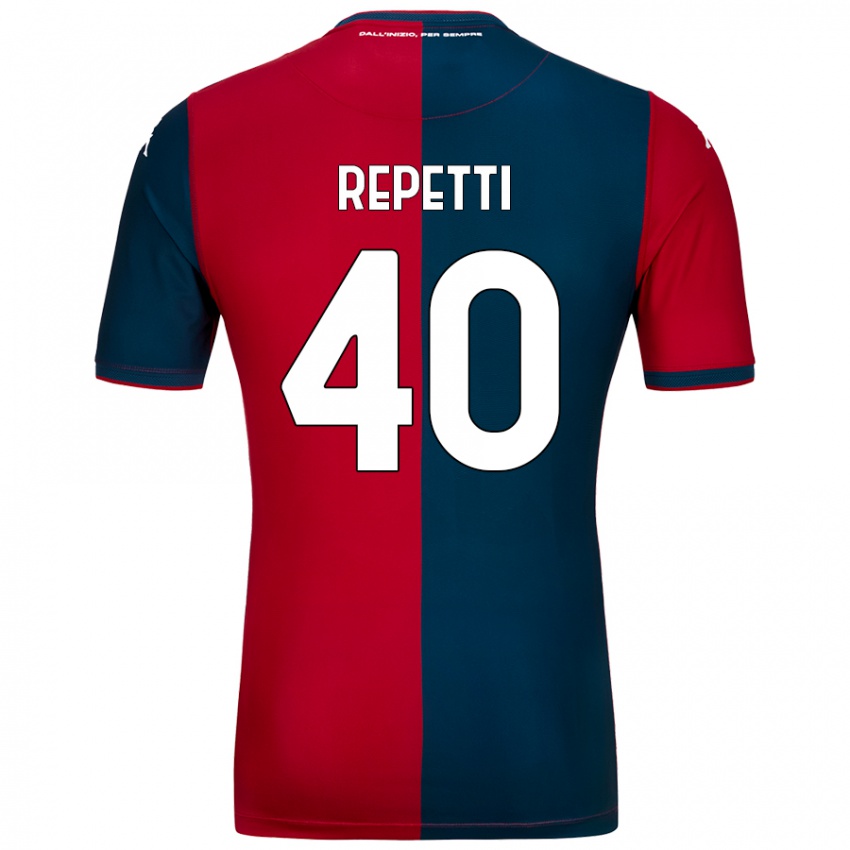 Kinder Chiara Repetti #40 Rot Dunkelblau Heimtrikot Trikot 2024/25 T-Shirt