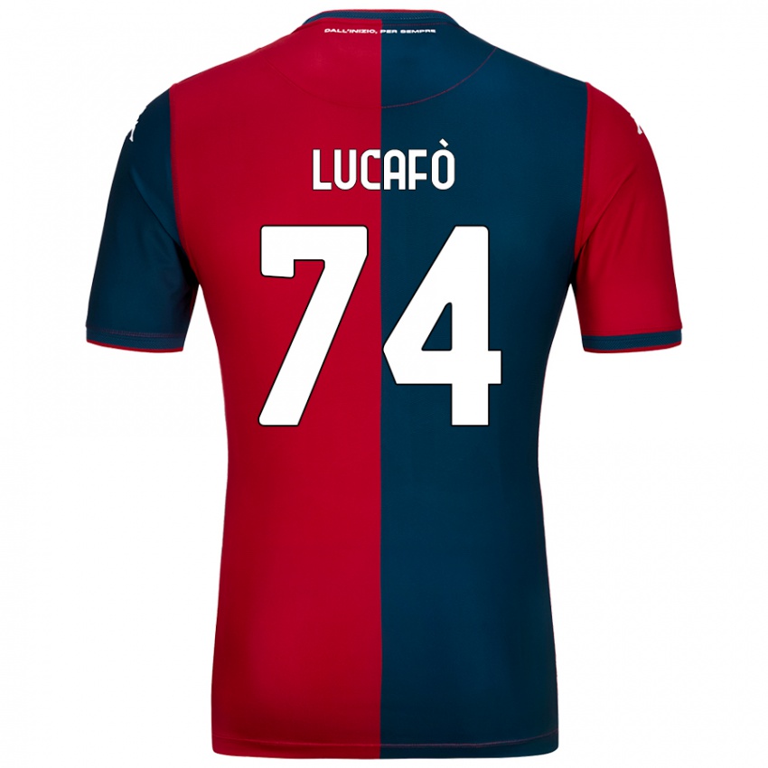 Kinder Sara Lucafò #74 Rot Dunkelblau Heimtrikot Trikot 2024/25 T-Shirt