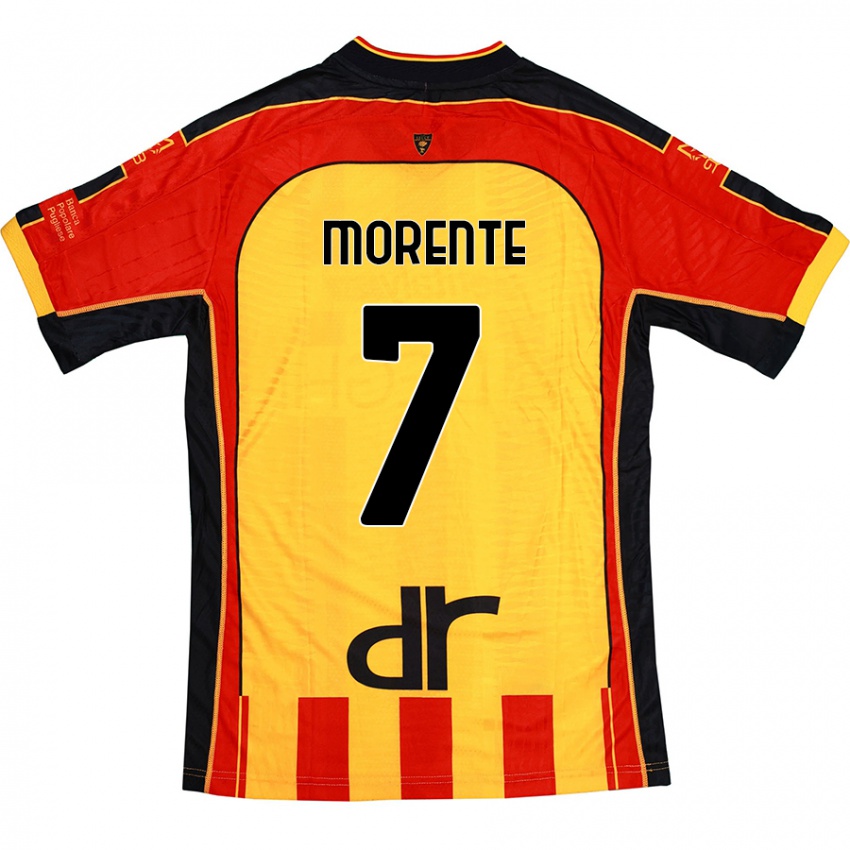 Kinder Tete Morente #7 Gelb Rot Heimtrikot Trikot 2024/25 T-Shirt