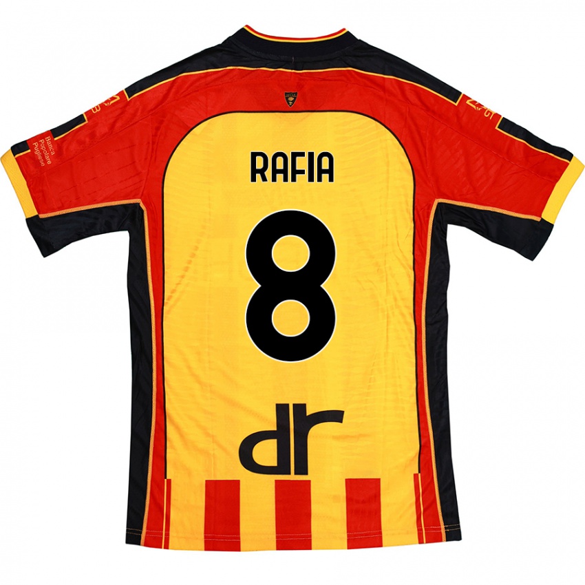 Kinder Hamza Rafia #8 Gelb Rot Heimtrikot Trikot 2024/25 T-Shirt