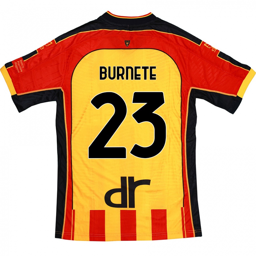 Kinder Rareș Burnete #23 Gelb Rot Heimtrikot Trikot 2024/25 T-Shirt