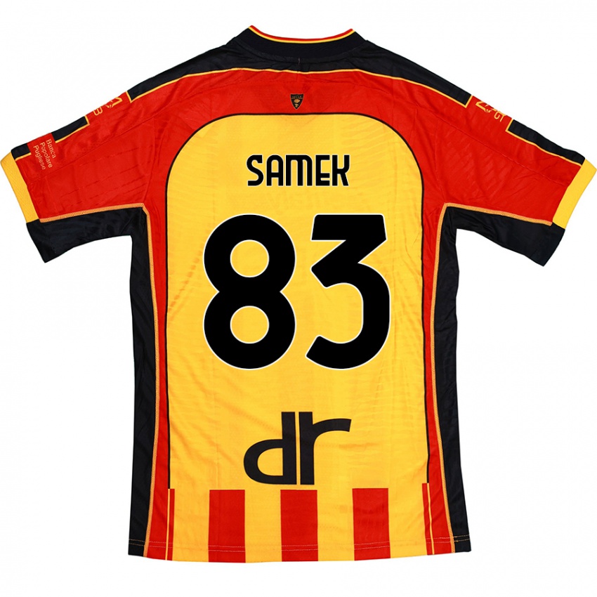 Kinder Daniel Samek #83 Gelb Rot Heimtrikot Trikot 2024/25 T-Shirt