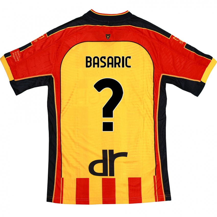 Kinder Ben Basaric #0 Gelb Rot Heimtrikot Trikot 2024/25 T-Shirt