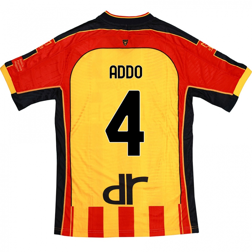 Kinder Vernon Addo #4 Gelb Rot Heimtrikot Trikot 2024/25 T-Shirt