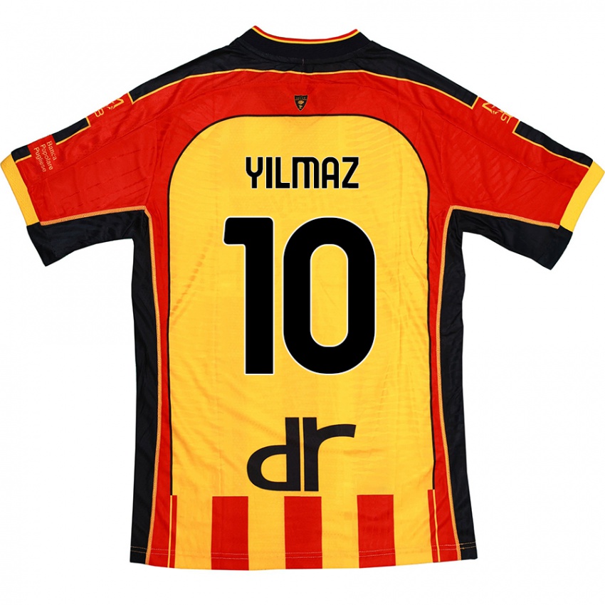 Kinder Enes Yilmaz #10 Gelb Rot Heimtrikot Trikot 2024/25 T-Shirt